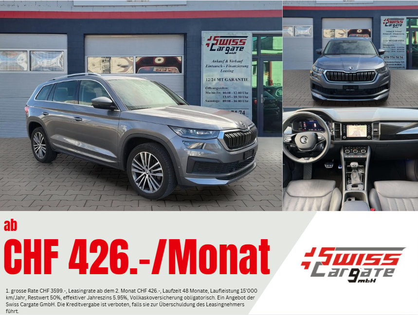 SKODA Kodiaq 2.0 TDI CR L&K 4x4 DSG 200PS mit AHK & 360° Kameras