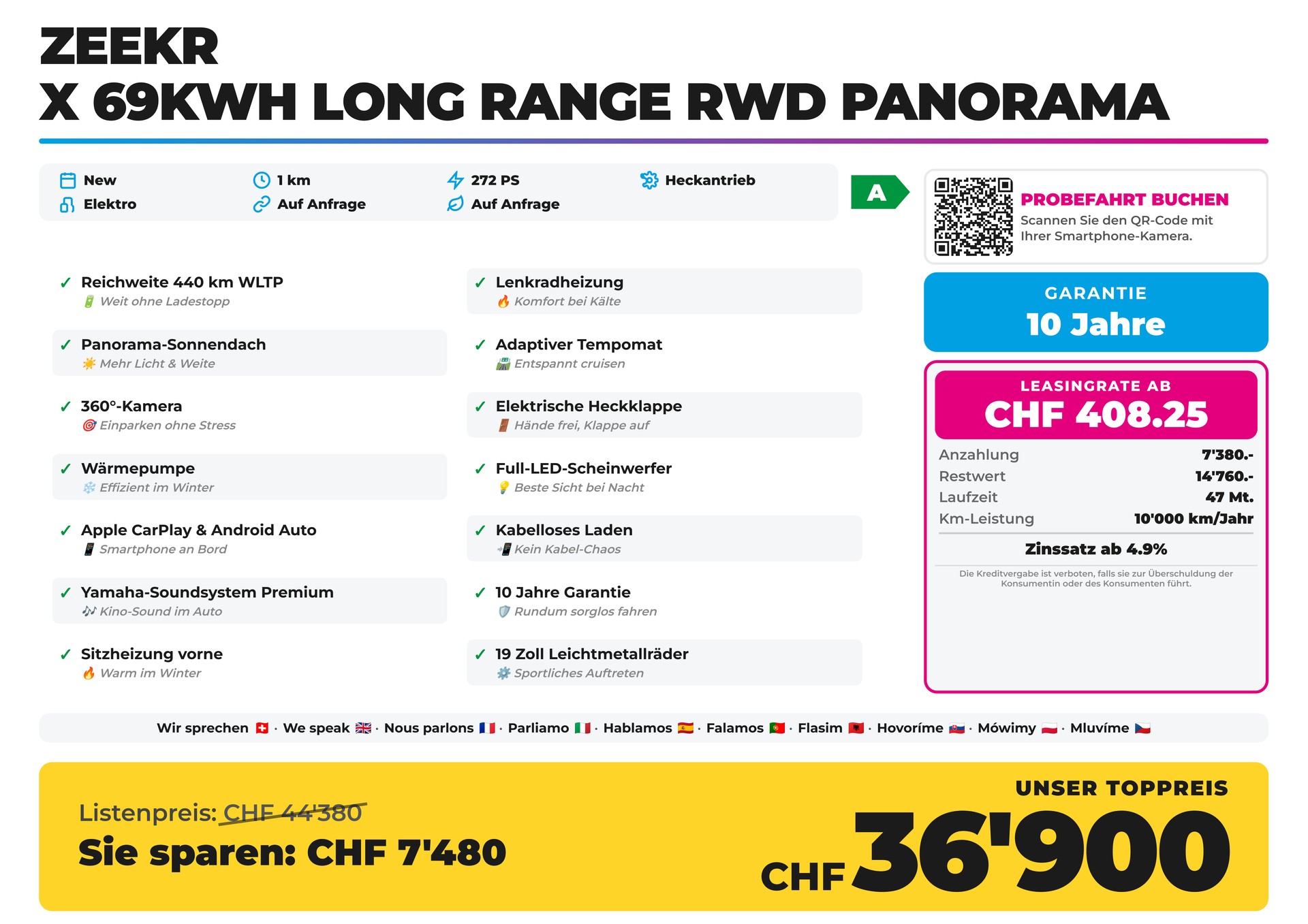 ZEEKR X 69kWh Long Range RWD Panorama Reichweite 440 km-showroom-element-1