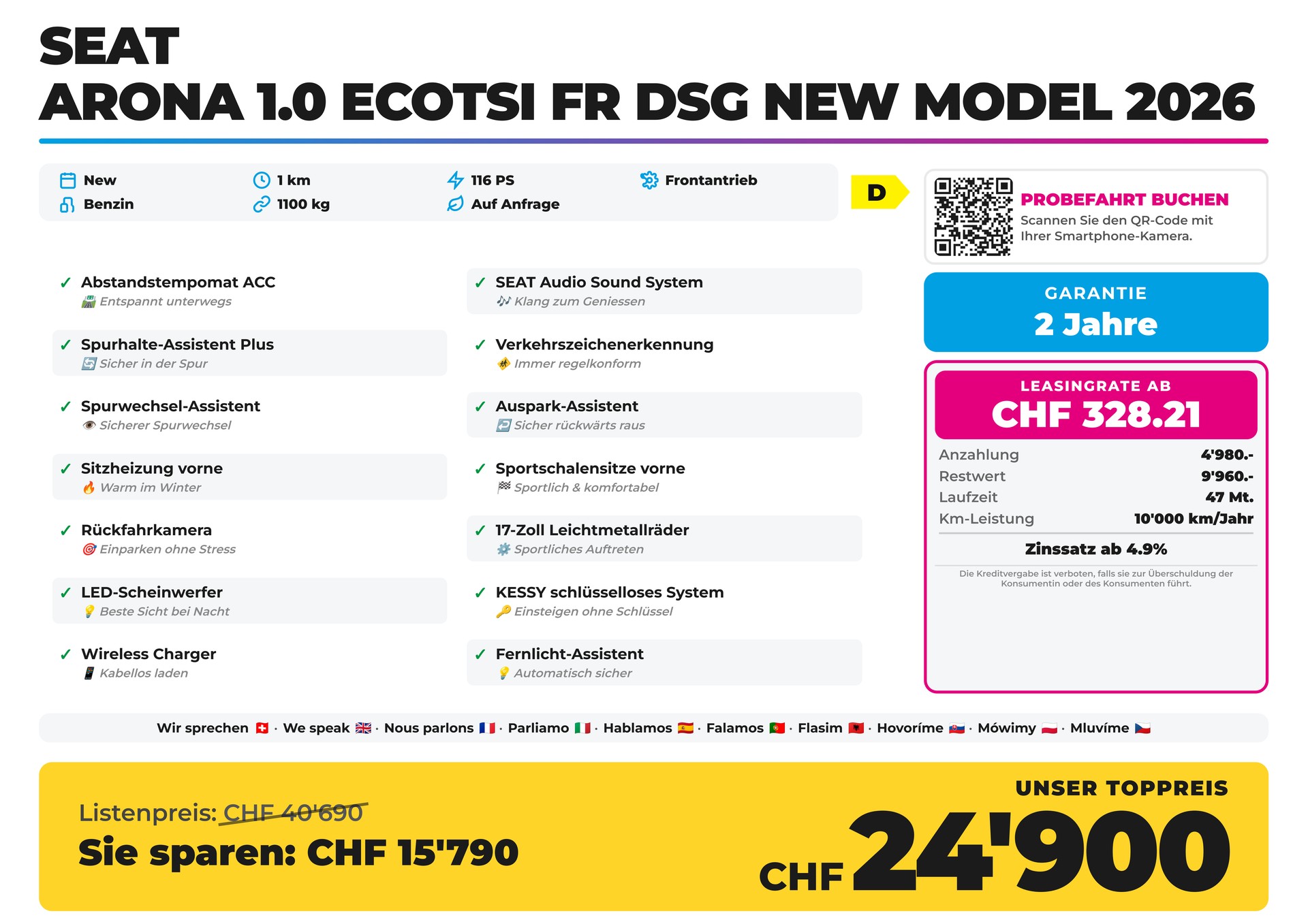 SEAT Arona 1.0 EcoTSI FR DSG NEW Model 2026-showroom-element-1