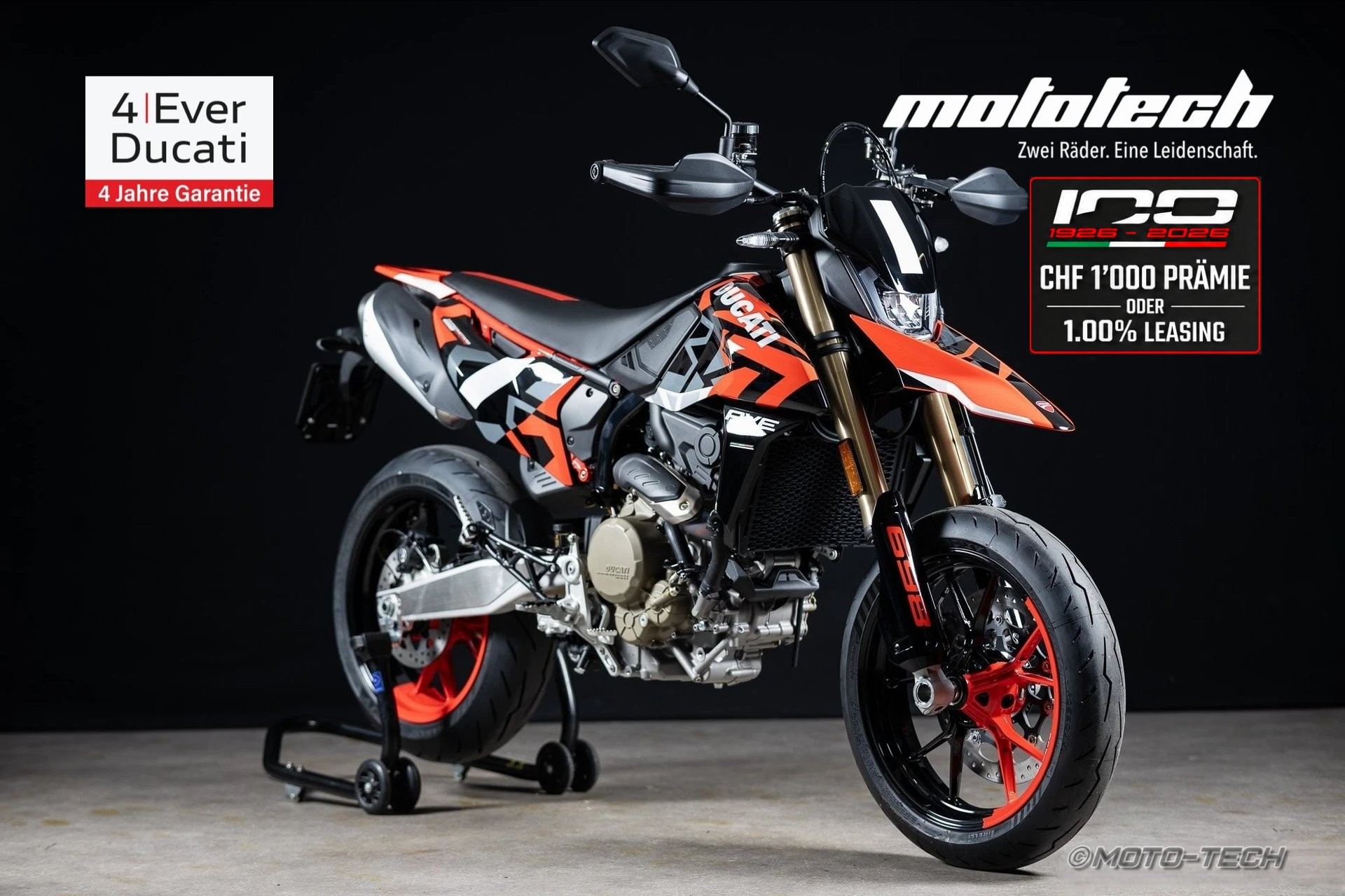 DUCATI Hypermotard 698 Mono RVE (35kW) / 4 JAHRE GARANTIE-image-0