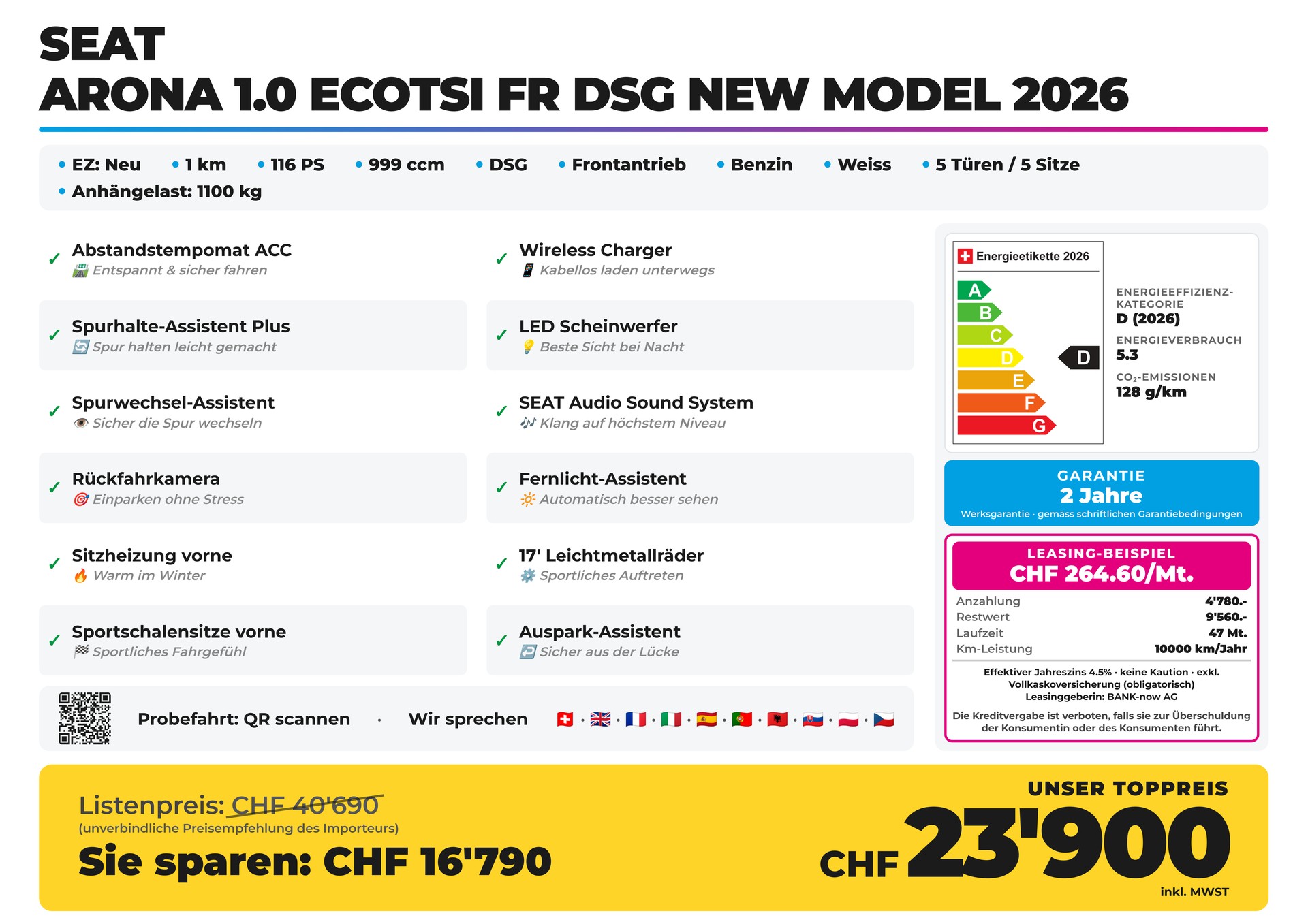 SEAT Arona 1.0 EcoTSI FR DSG NEW Model 2026-showroom-element-1