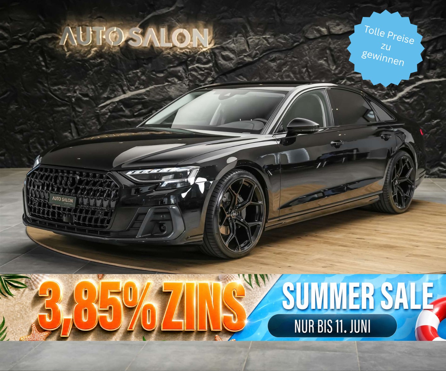 AUDI A8 50 TDI quattro tiptronic *Facelift*All Black*22" Felgen*Abstandsregler*