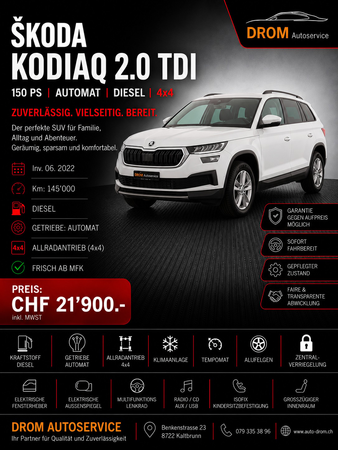 SKODA Kodiaq 2.0 TDI CR Ambition 4x4 DSG