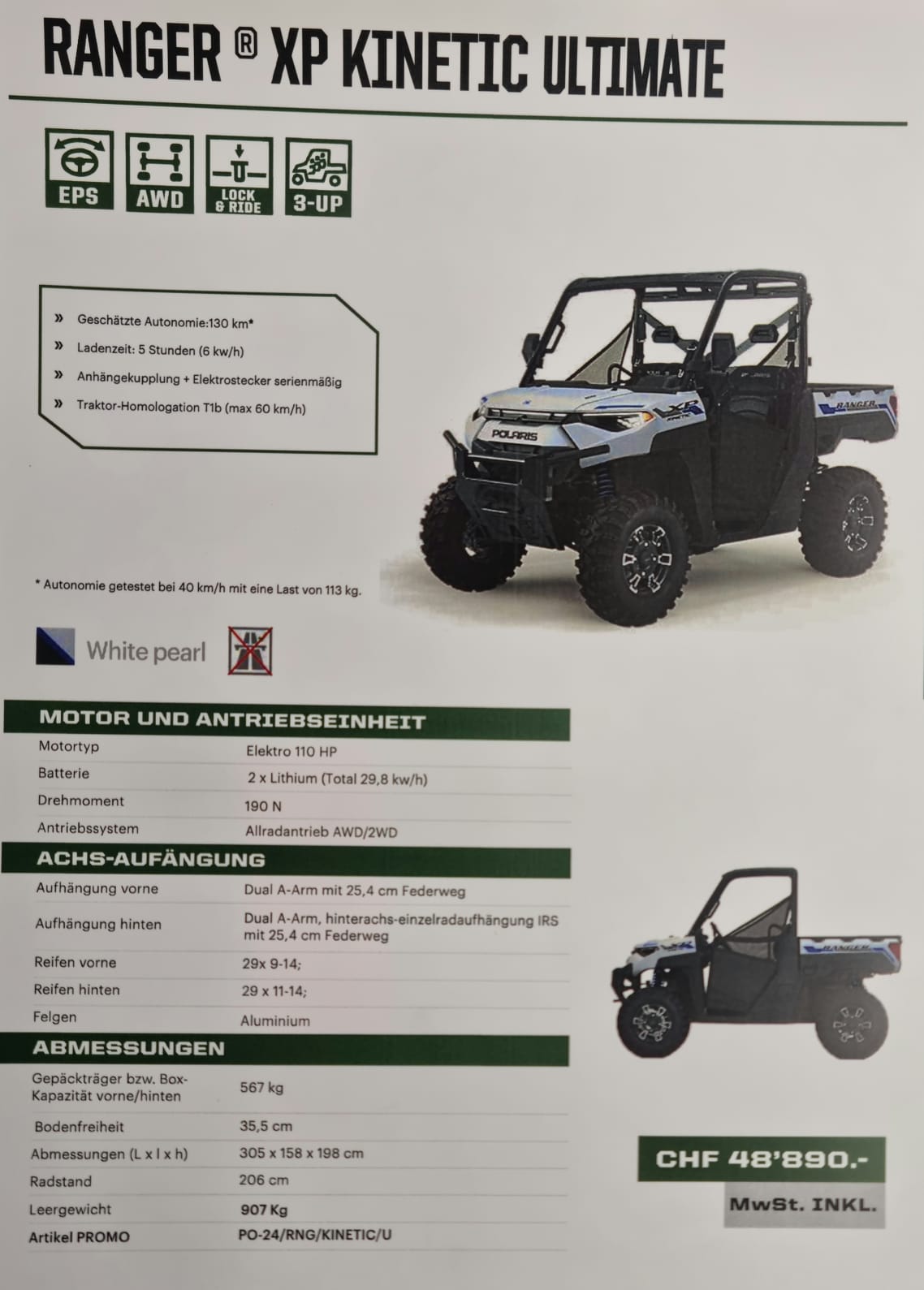 POLARIS Mit 2 x Lithium Batterien (29,8km/h) 110PS-image-15