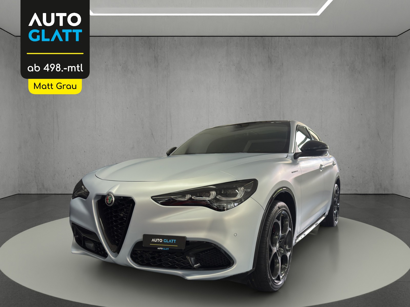 ALFA ROMEO Stelvio 2.0 Competizione Pack Sky Q4 AT8 "Panodach-21"Alu-Perla Lunare Matt"