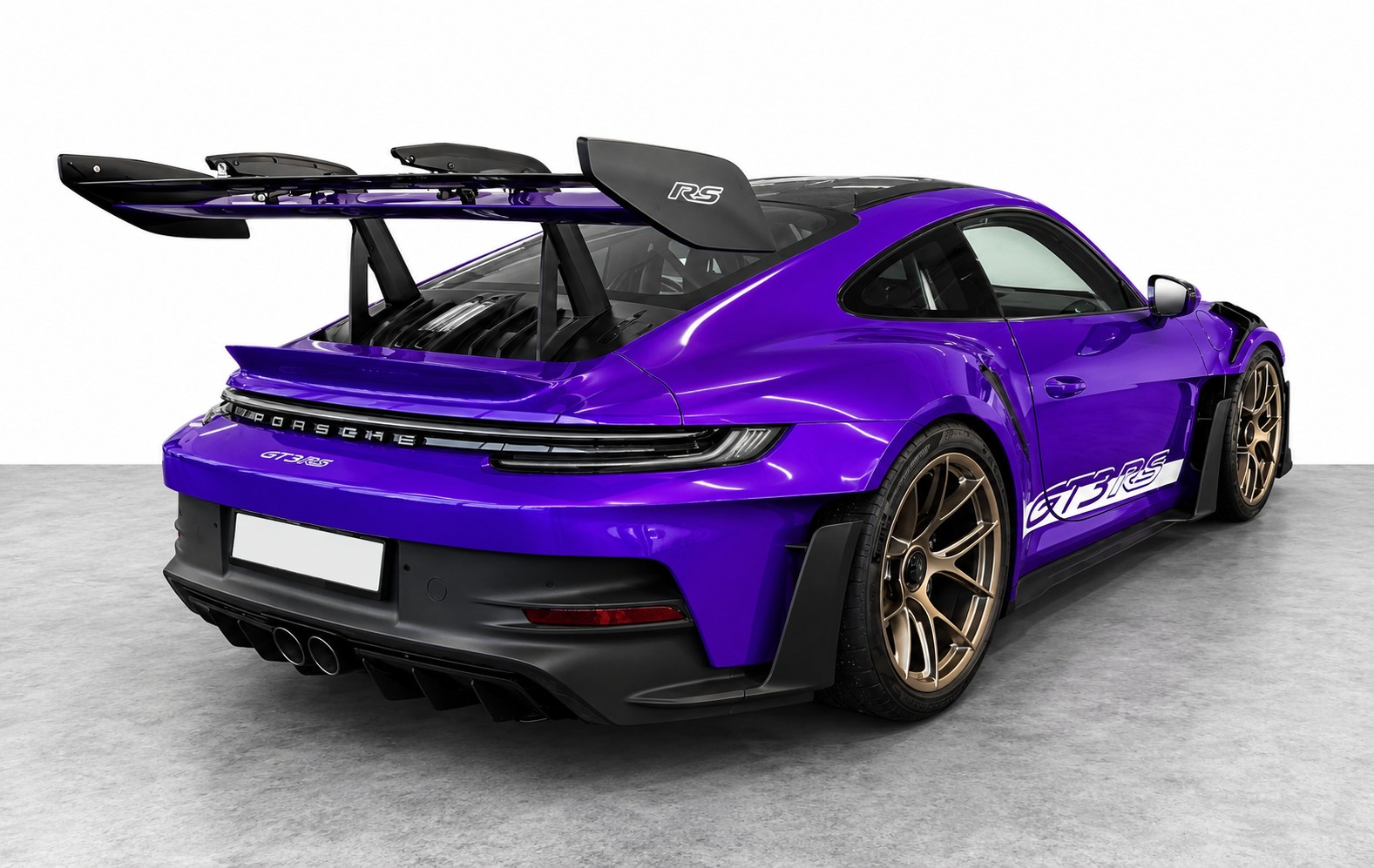PORSCHE 911 (992) GT3 RS Weissach-Paket | Vollfolierung Violett (Orig. Schwarz) | Keine Rennstrecke | 1. Hand | CH-Fahrzeug-image-5