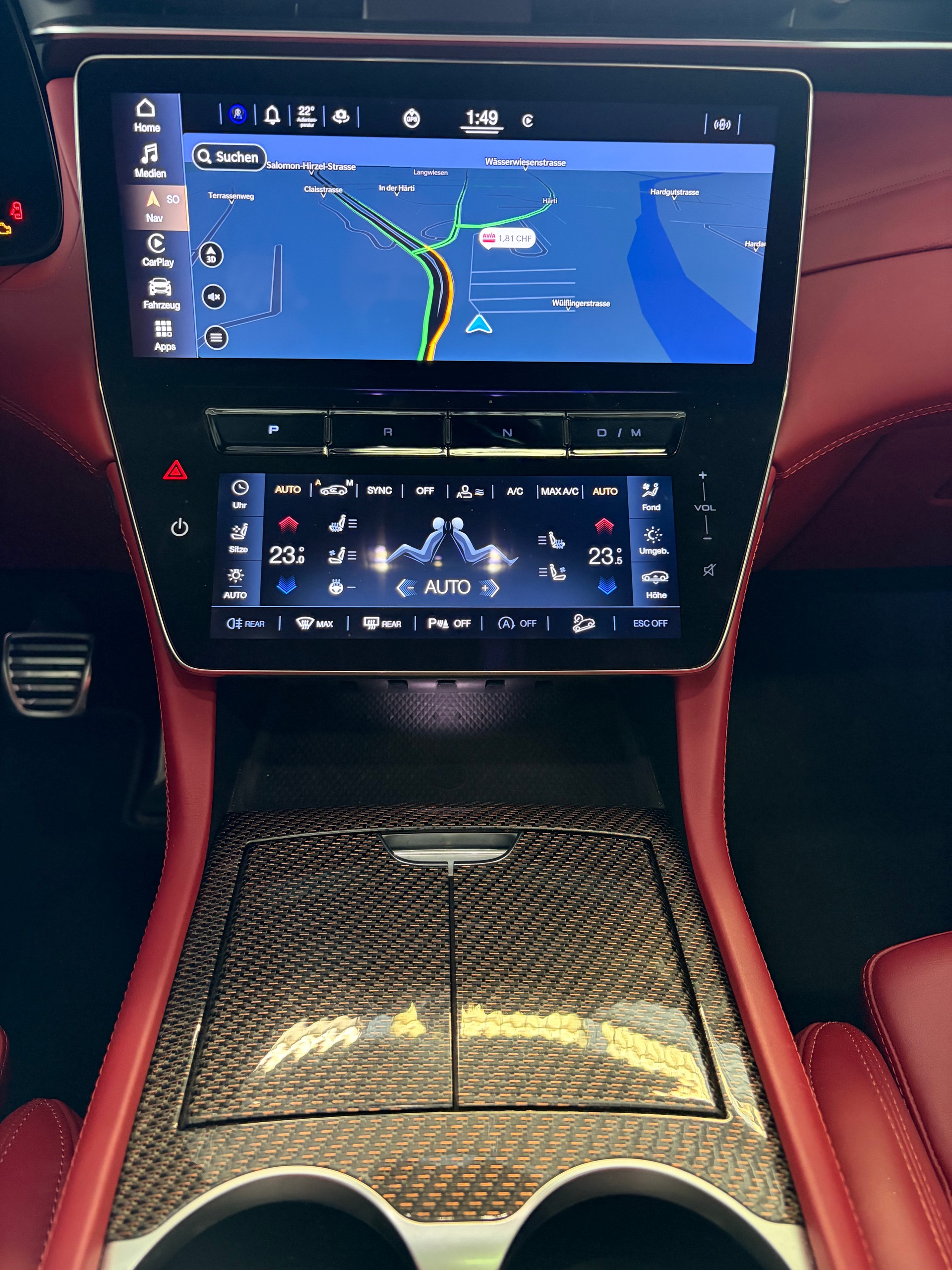 MASERATI Grecale 2.0 MHEV Modena Automatica | CH | Garantie Mai 27 | Leder Rosso | Carbon | HeadUp | 21" | 360 Kamera |-image-14