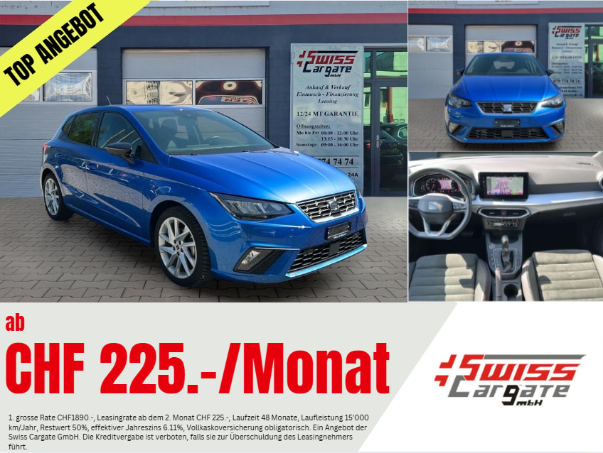 SEAT Ibiza 1.0 EcoTSI FR DSG mit 5J oder bis 100000 Werksgarantie