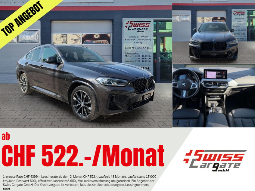 BMW X4 xDrive 48V 30d M Sport Steptronic mit AHK & Head-Up Display