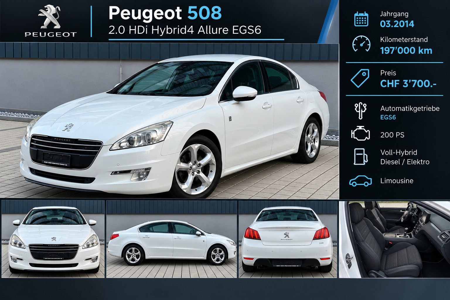 PEUGEOT 508 2.0 HDI Hybrid4 Allure EGS6