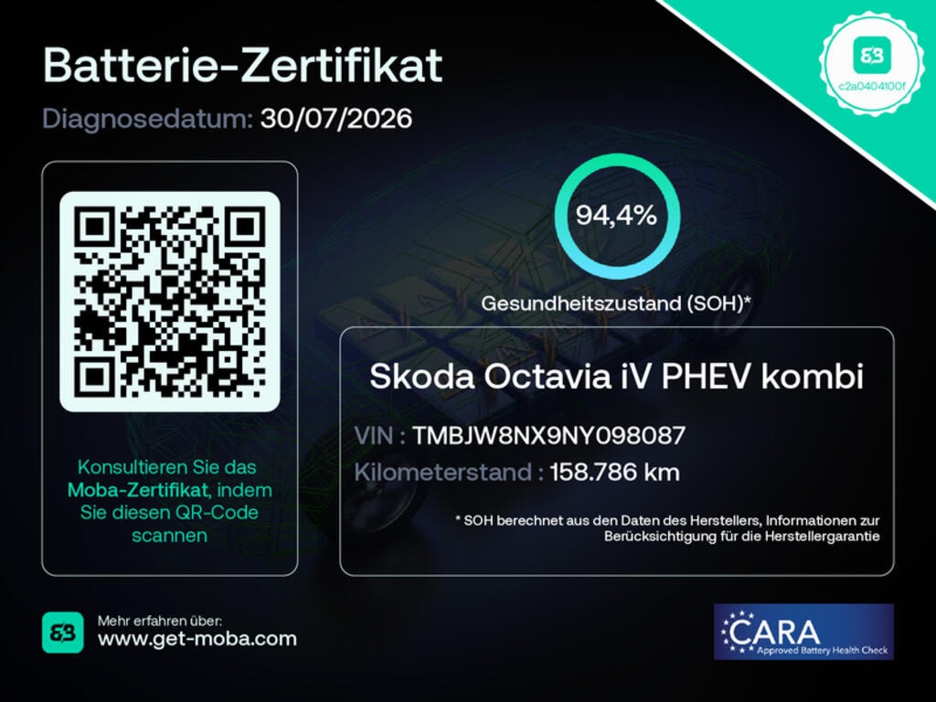 SKODA Octavia Combi 1.4 TSI Plug In Hybrid DSG Ambition ** Frisch ab MFK & Service ** CH ** 1. Hand ** Batterie Zertifikat 94,4 % **-image-1