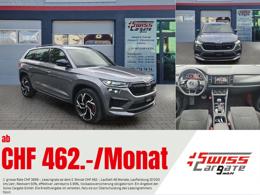 SKODA Kodiaq 2.0 TSI 4x4 RS mit AHK & Panoramadach + Standheizung