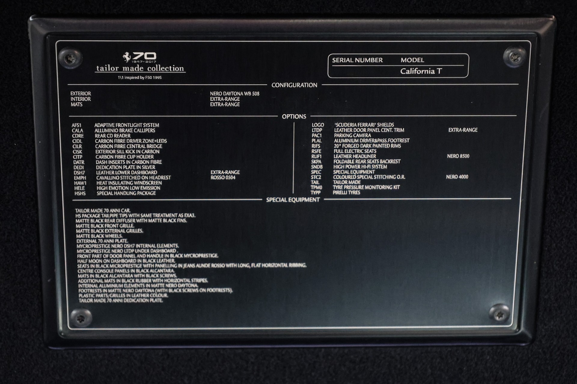 FERRARI California T / 70th Anniversary / 1 of 1 inspired by F50 1995-image-43