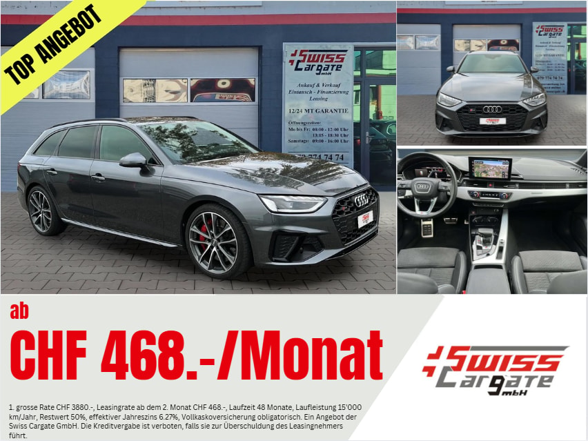 AUDI S4 Avant 3.0 TDI M-HEV quattro tiptronic mit AHK + Panoramadach & Standheizung