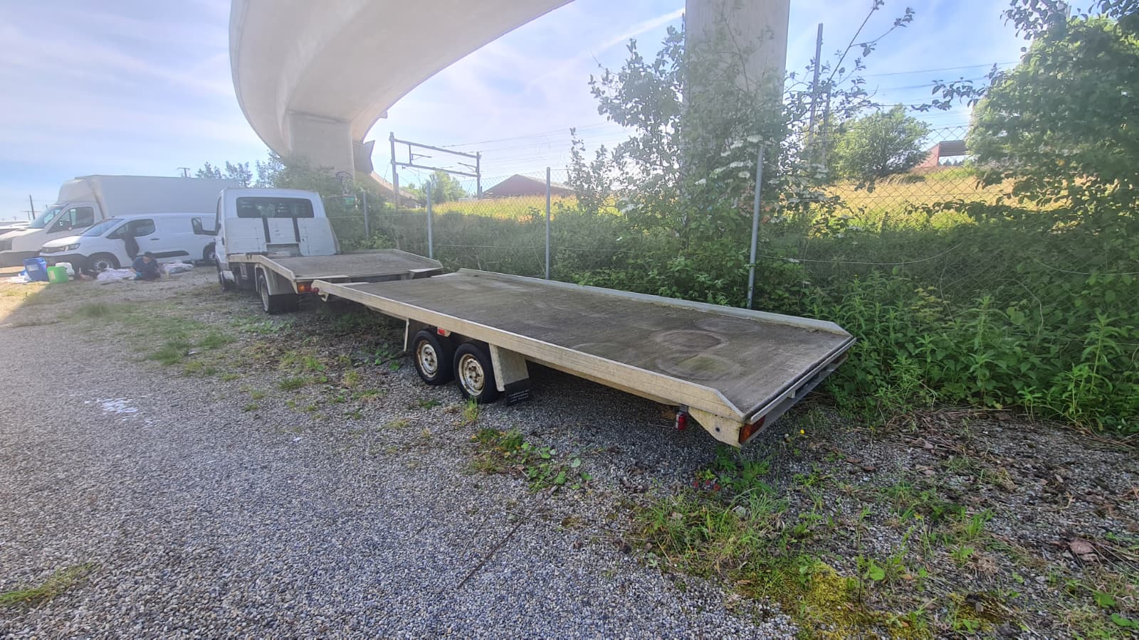 IVECO Daily City 35 C 13 A2CA14B1L1 ** 3-Plätzer ** Autotransporter mit Anhänger ** Komplet Aluminiumbrücke **Elektrische Seilwinde **-image-5