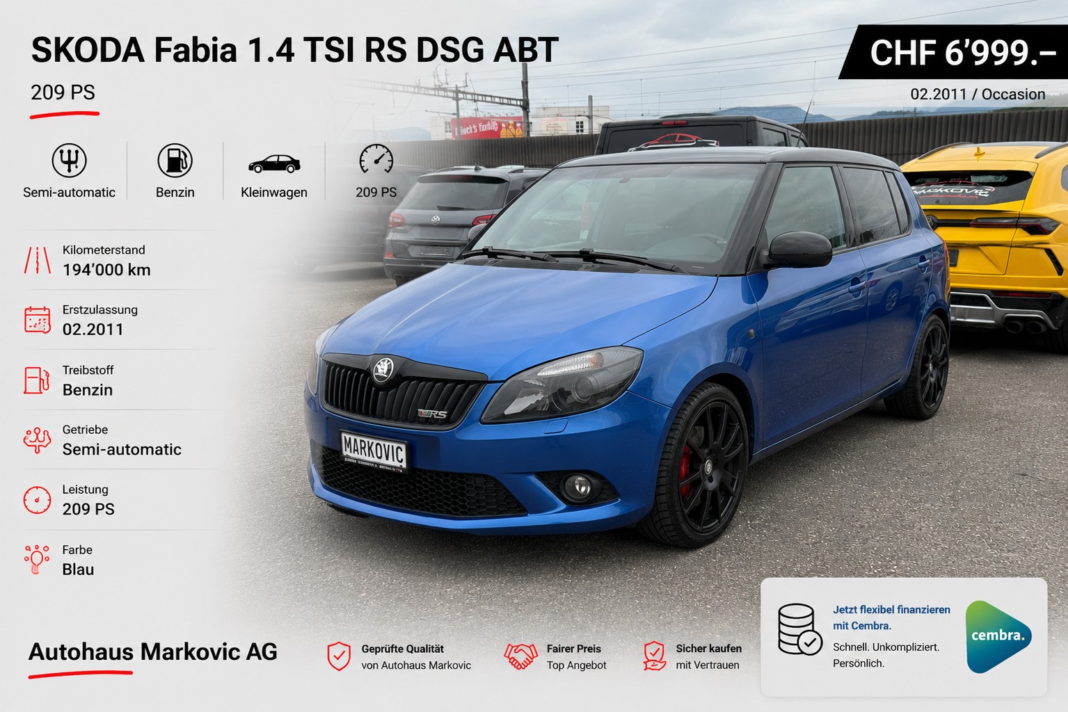 SKODA Fabia 1.4 TSI RS DSG ABT