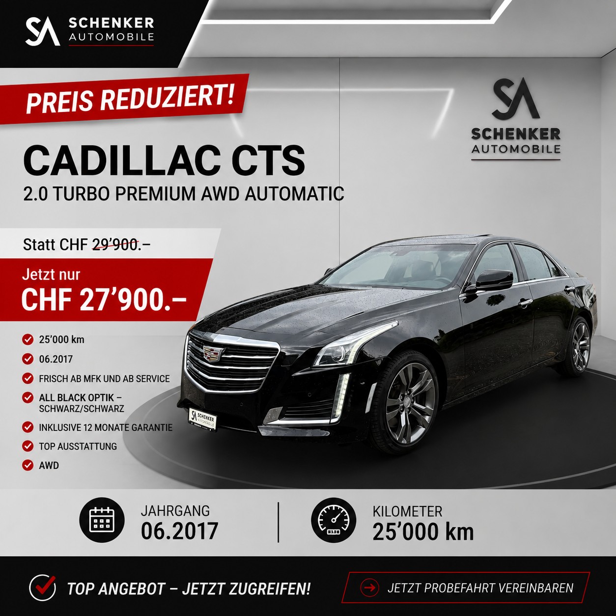 CADILLAC CTS Sedan 2.0 Turbo Premium AWD Automatic