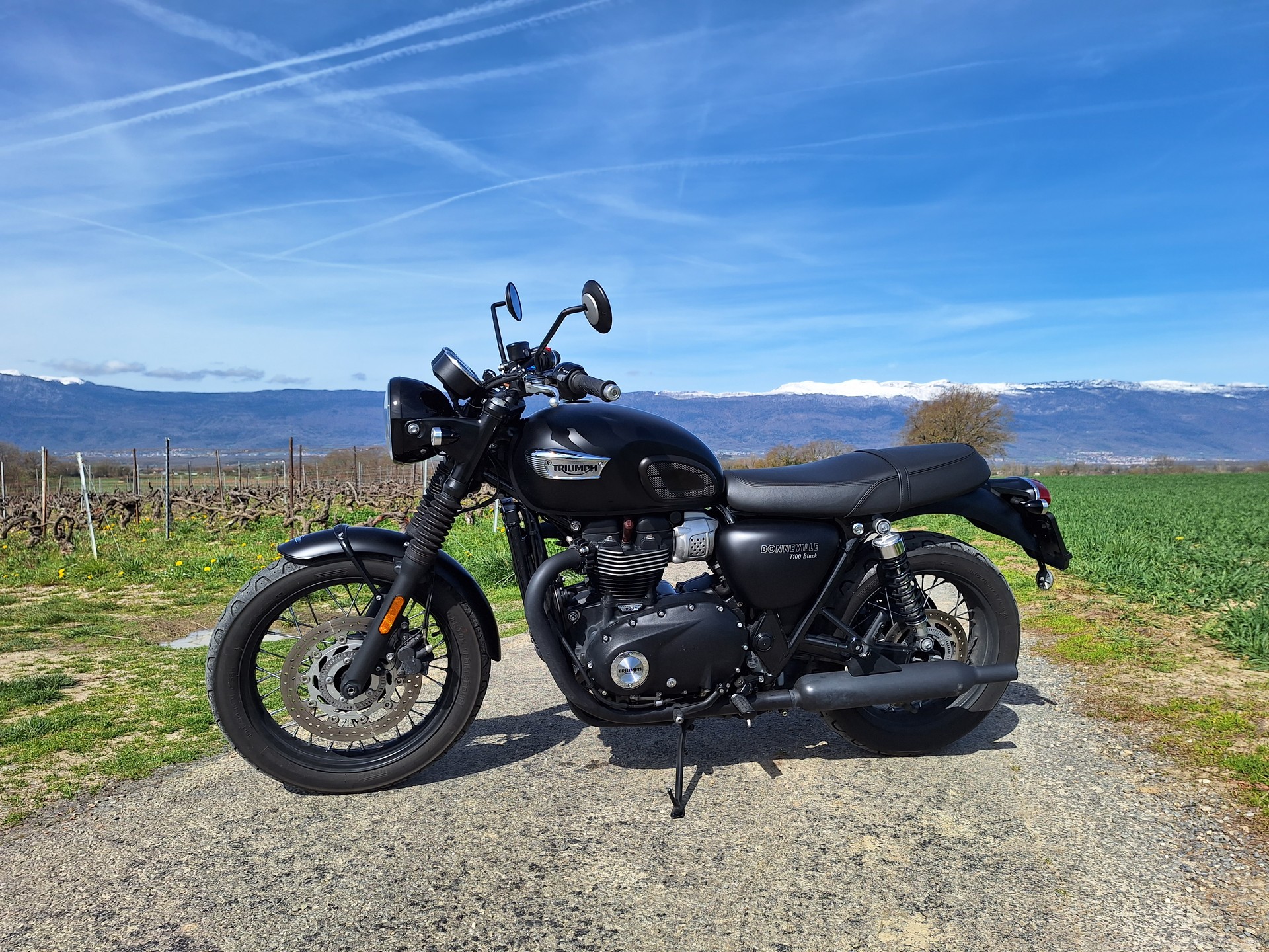 TRIUMPH Triumph 900 Bonneville T100 Black — 6'000 km seulement-image-4