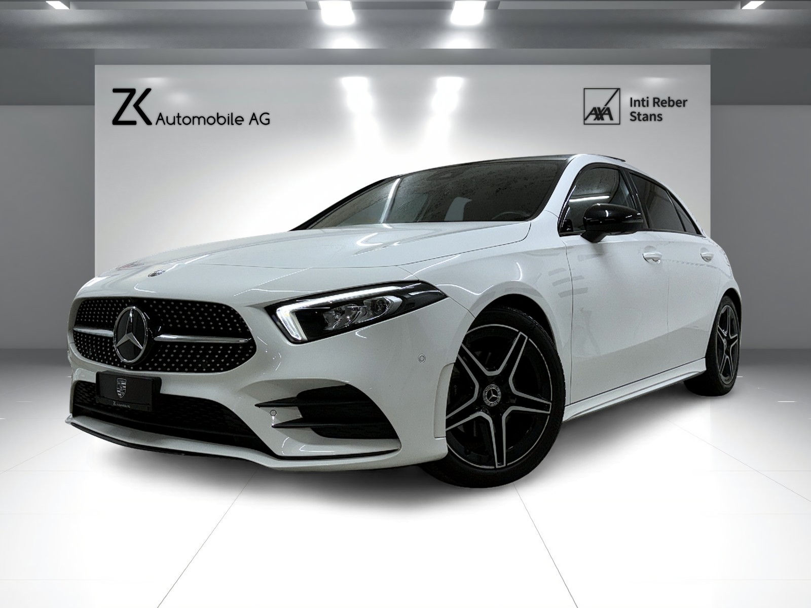 MERCEDES-BENZ A 180 AMG Line Polarweiss 7G-DCT / 360° Kamera / Panoramadach / Leder / Night Paket /