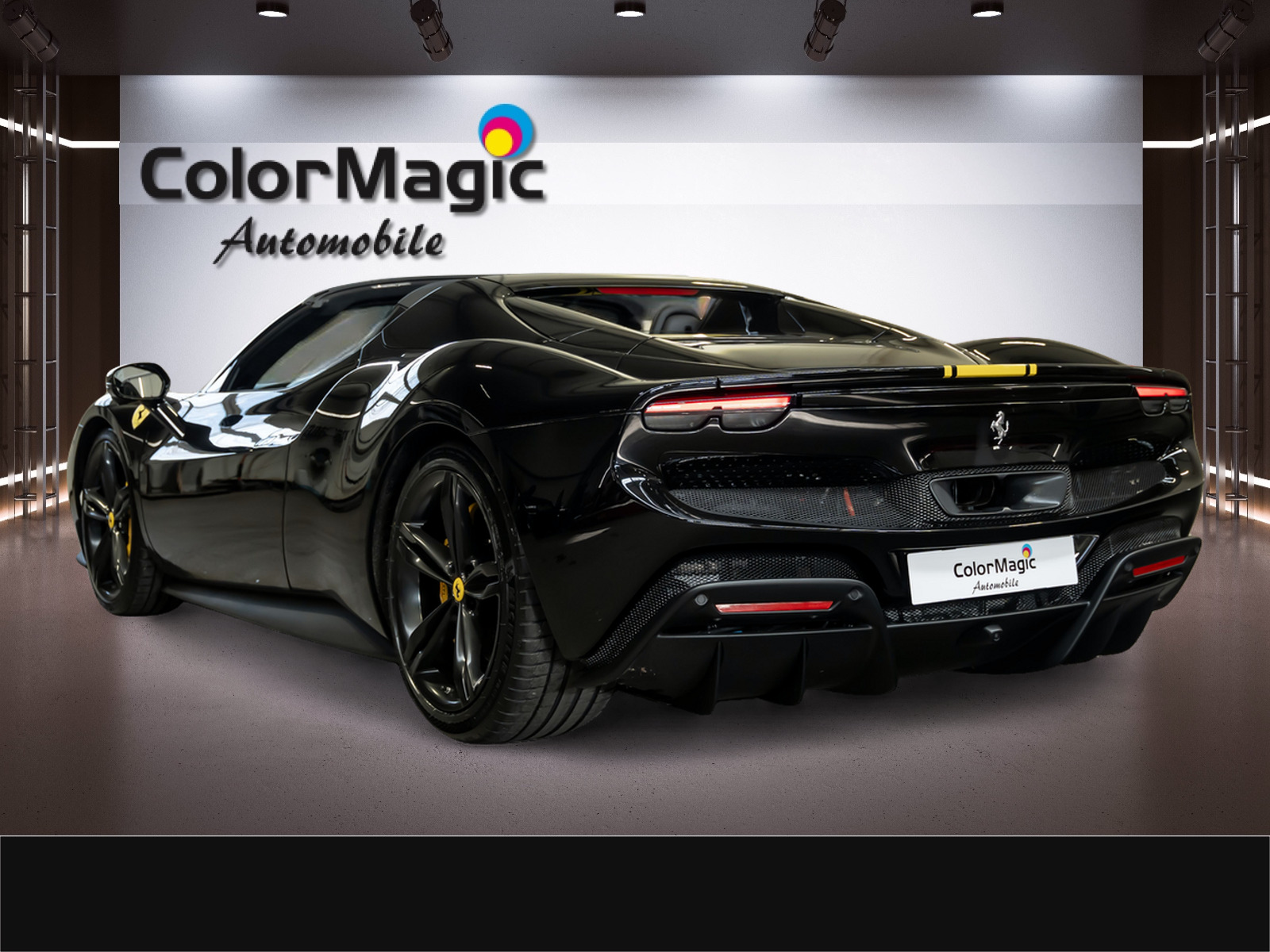 FERRARI * 296 GTS * SCHWARZ/SCHWARZ * PPF GANZES AUTO * LEASING AB 1390.- *-showroom-element-3