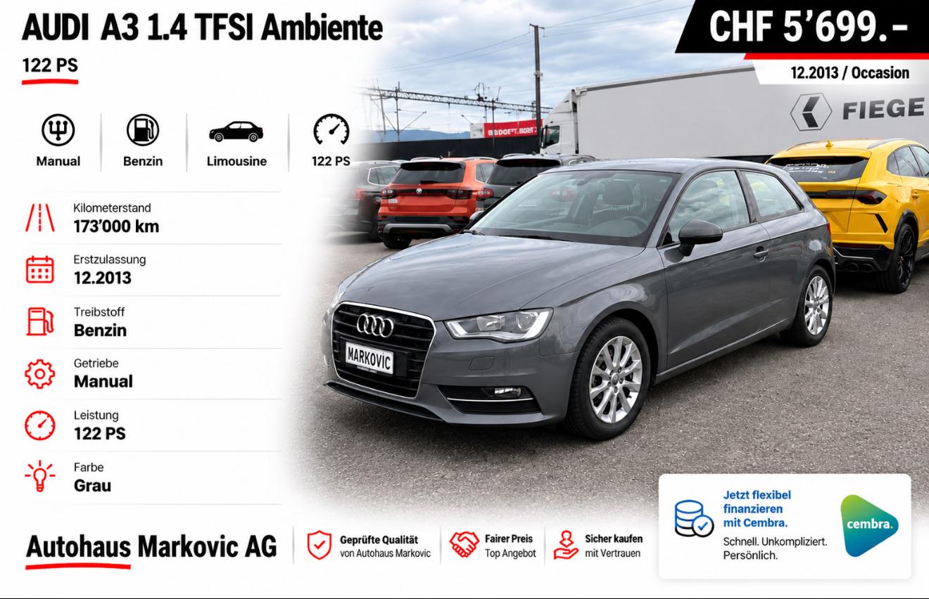 AUDI A3 1.4 TFSI Ambiente