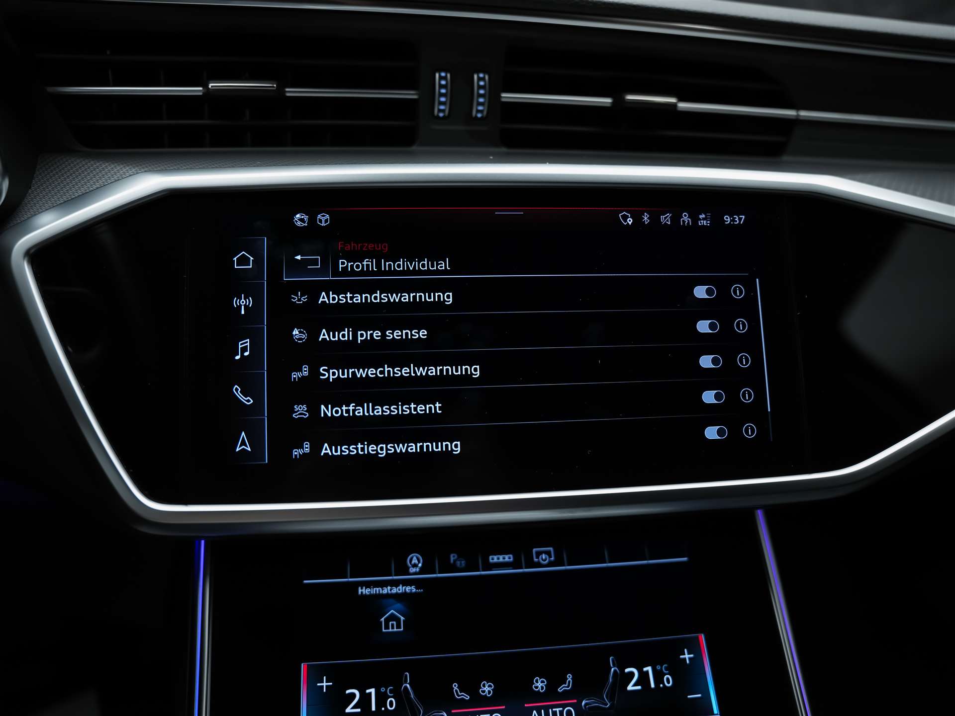 AUDI A6 Limousine 40 TDI Sport quattro S-tronic *ALL BLACK*21" Felgen*Voll Leder*-image-38