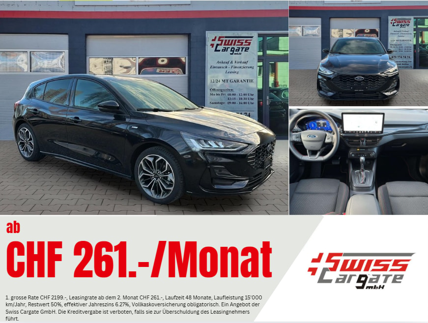 FORD Focus 1.0 MHEV ST-Line X Automat 155 PS mit AHK & 3J Werksgarantie oder 100000km
