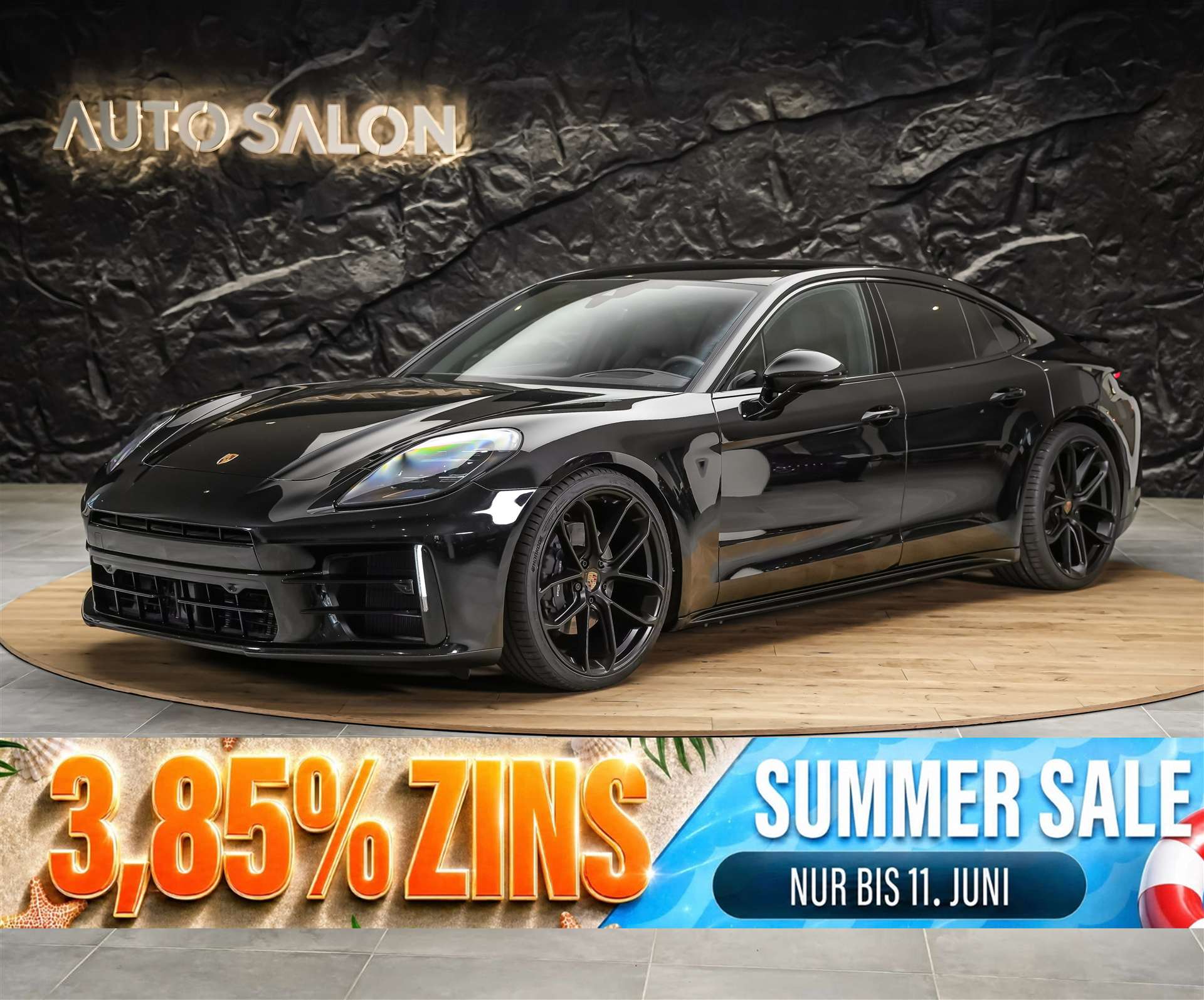 PORSCHE Panamera 2.9 V6 4 *22" Felgen*All Black*Head-Up*