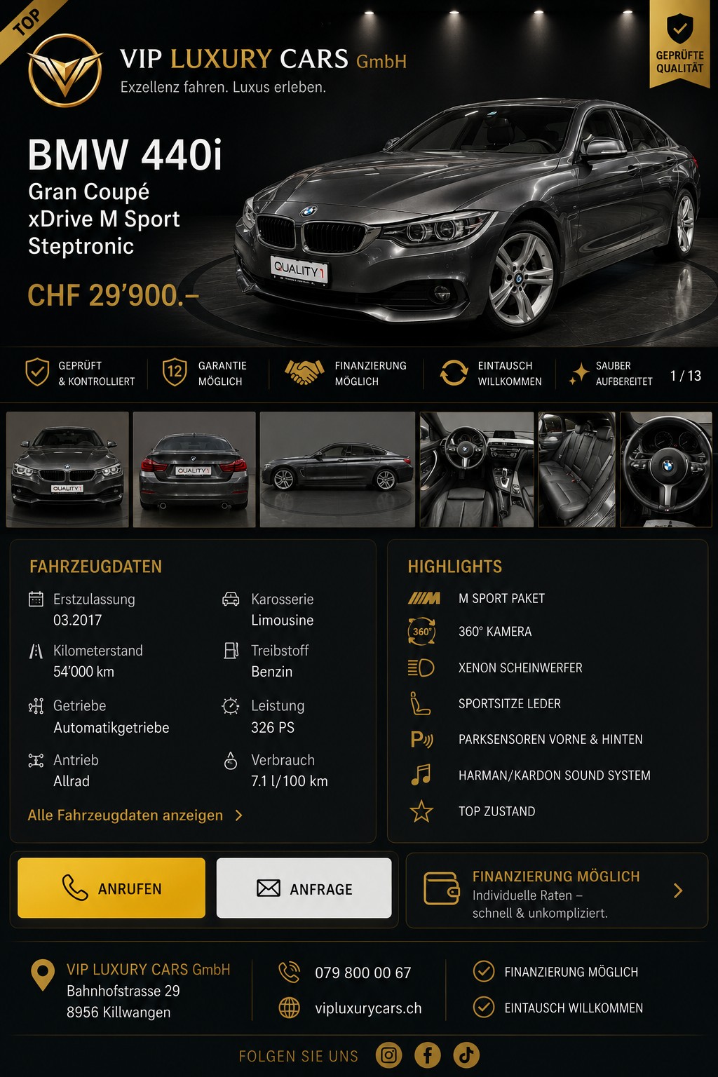 BMW 440i Gran Coupé xDrive M Sport Steptronic-image-1