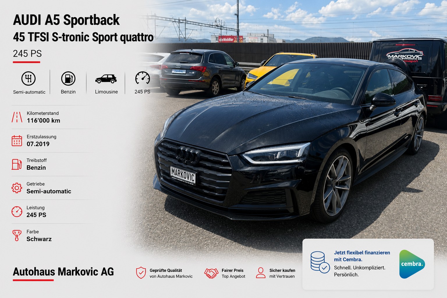 AUDI A5 Sportback 45 TFSI S-tronic Sport quattro