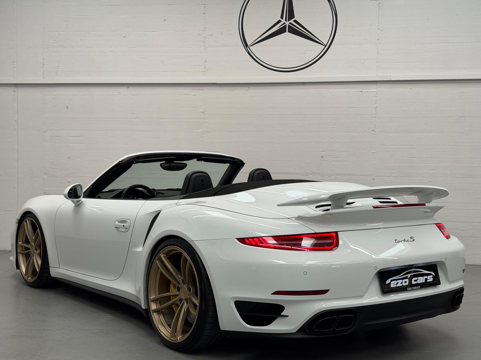PORSCHE 911 Turbo S Limited White&Bronze TechArt 620PS Performance Cabrio PDK (2Jahre Garantie/Frisch ab Service)-image-12