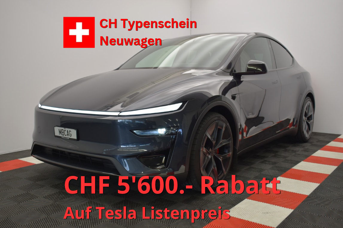 TESLA Model Y Performance AWD 626PS, Neuwagen, CH Typenschein "stealth grey"