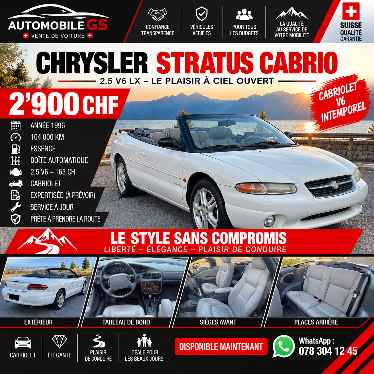 CHRYSLER Stratus 2.5 V6 LX Cabrio