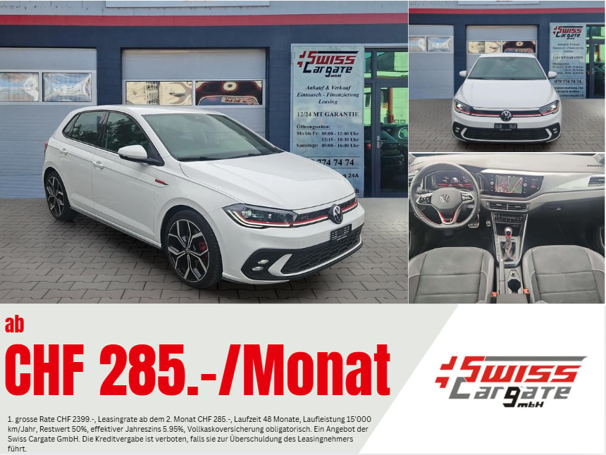 VW Polo 2.0 TSI GTI DSG mit Leder/Alcantara & Rückfahrkamera + 18" Alufelgen