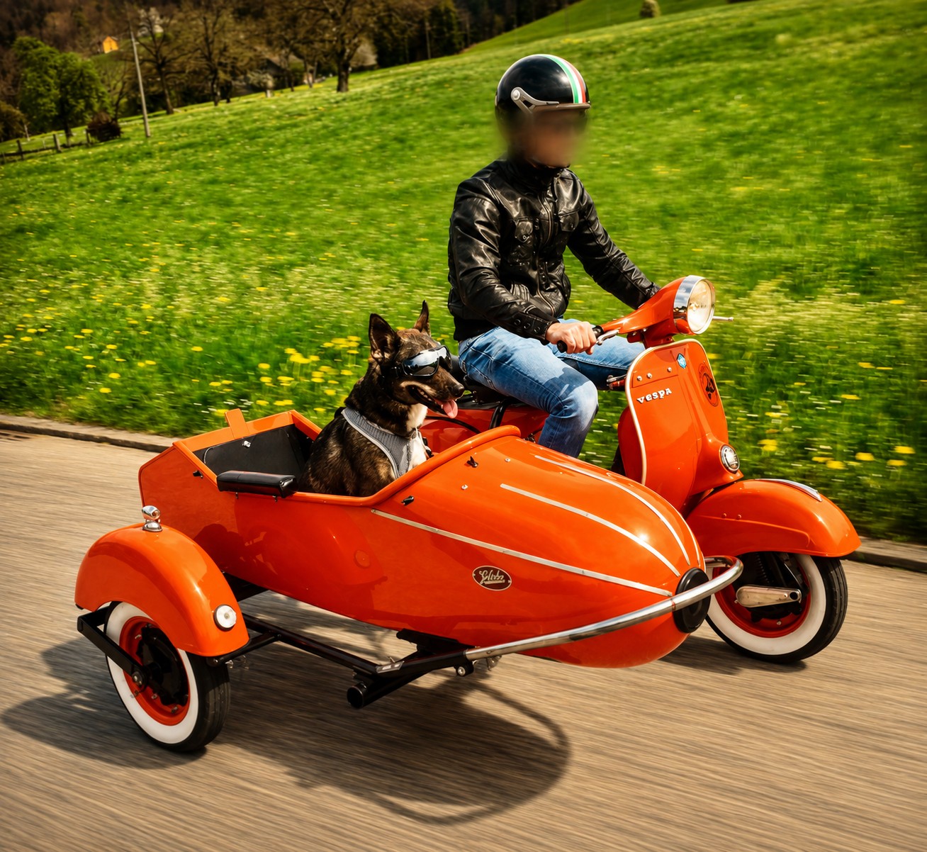 PIAGGIO Vespa Rally 175 mit Seitenwagen-image-2