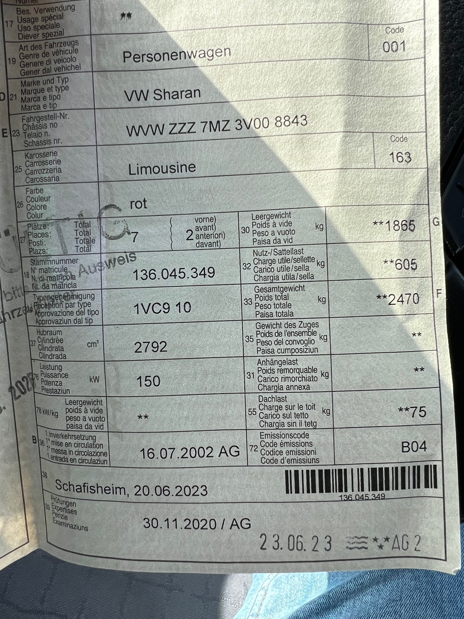 VW Sharan 2.8 V6 Trendline-image-9