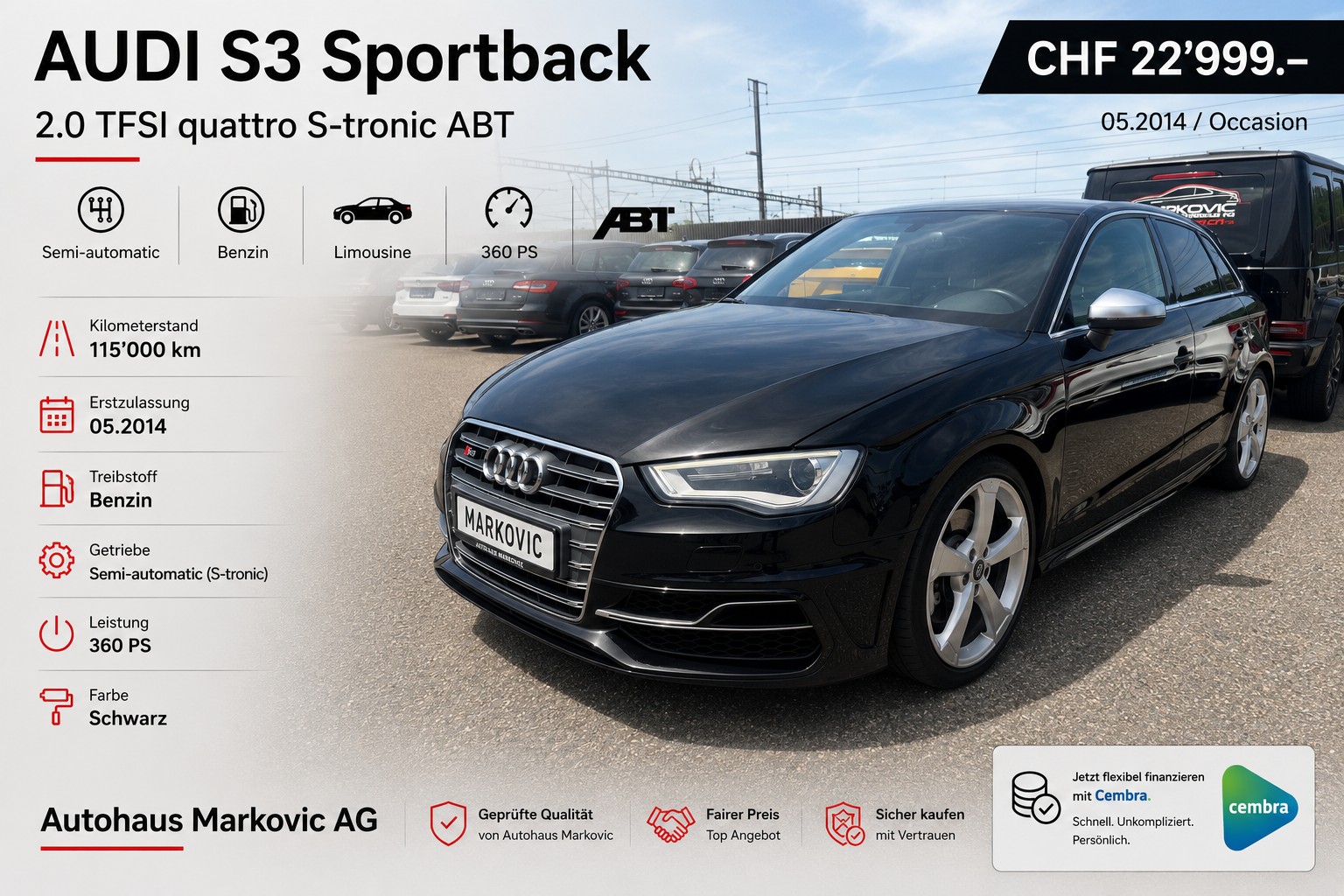 AUDI S3 Sportback 2.0 TFSI quattro S-tronic ABT