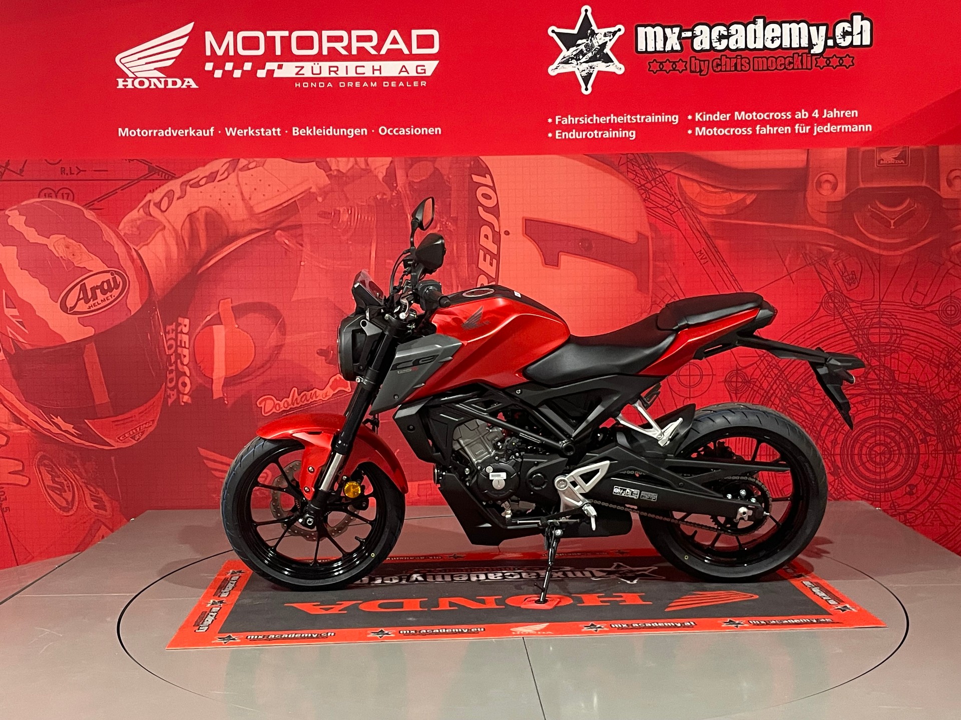 HONDA CB 125 R *Neufahrzeug**Matte Pearl Diaspro Red**-image-1