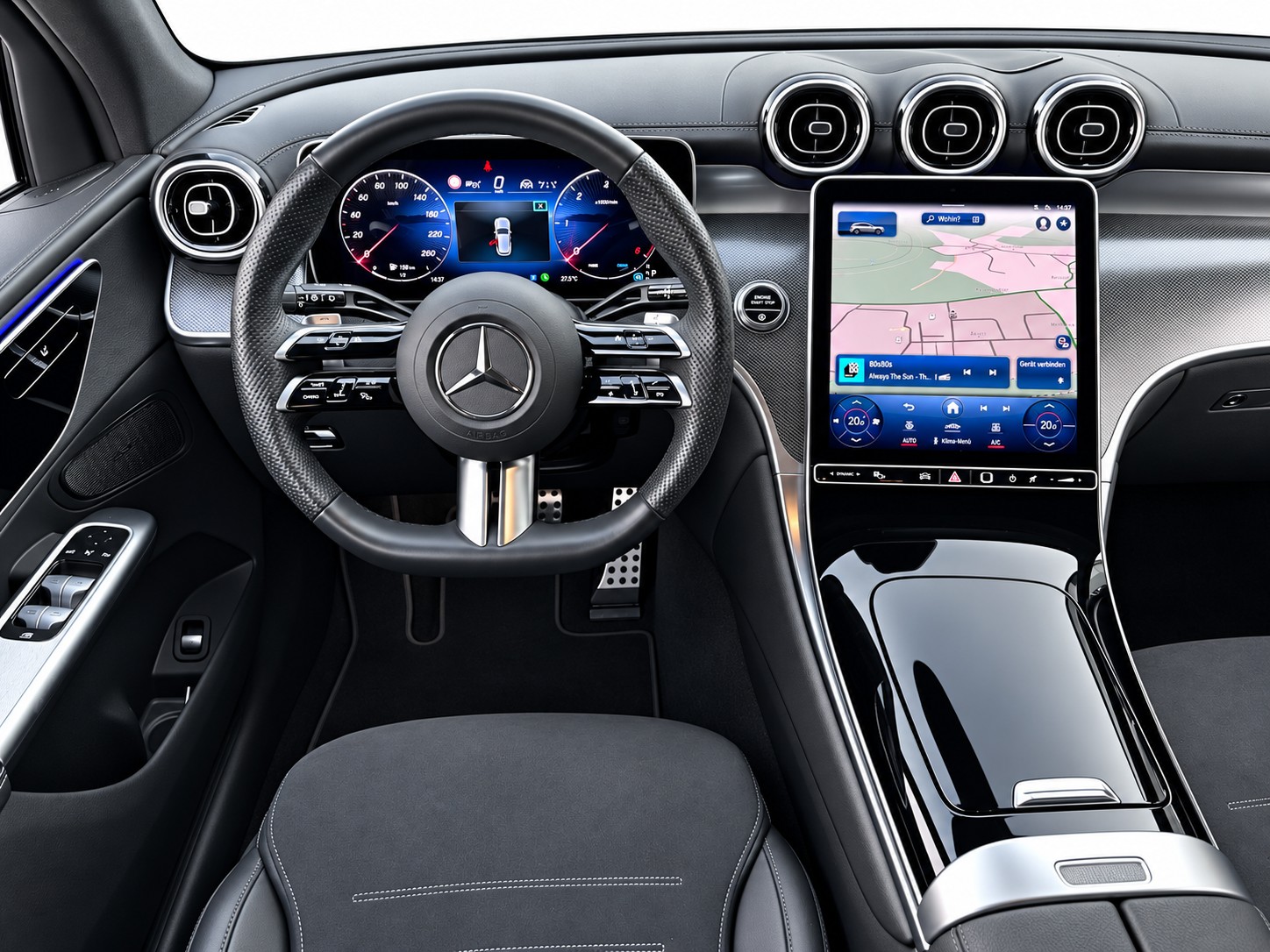 MERCEDES-BENZ GLC 220 d AMG Line 4matic * H FAHRZEUG AUS 1. HAND * GRATIS *-image-7