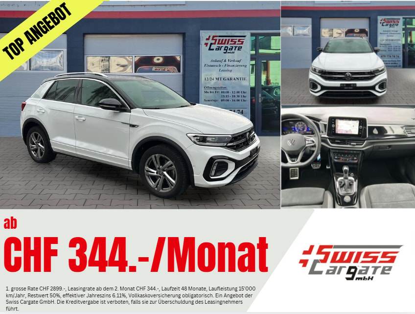 VW T-Roc 2.0 TSI R-Line DSG 4Motion mit AHK & Werksgarantie-image-0