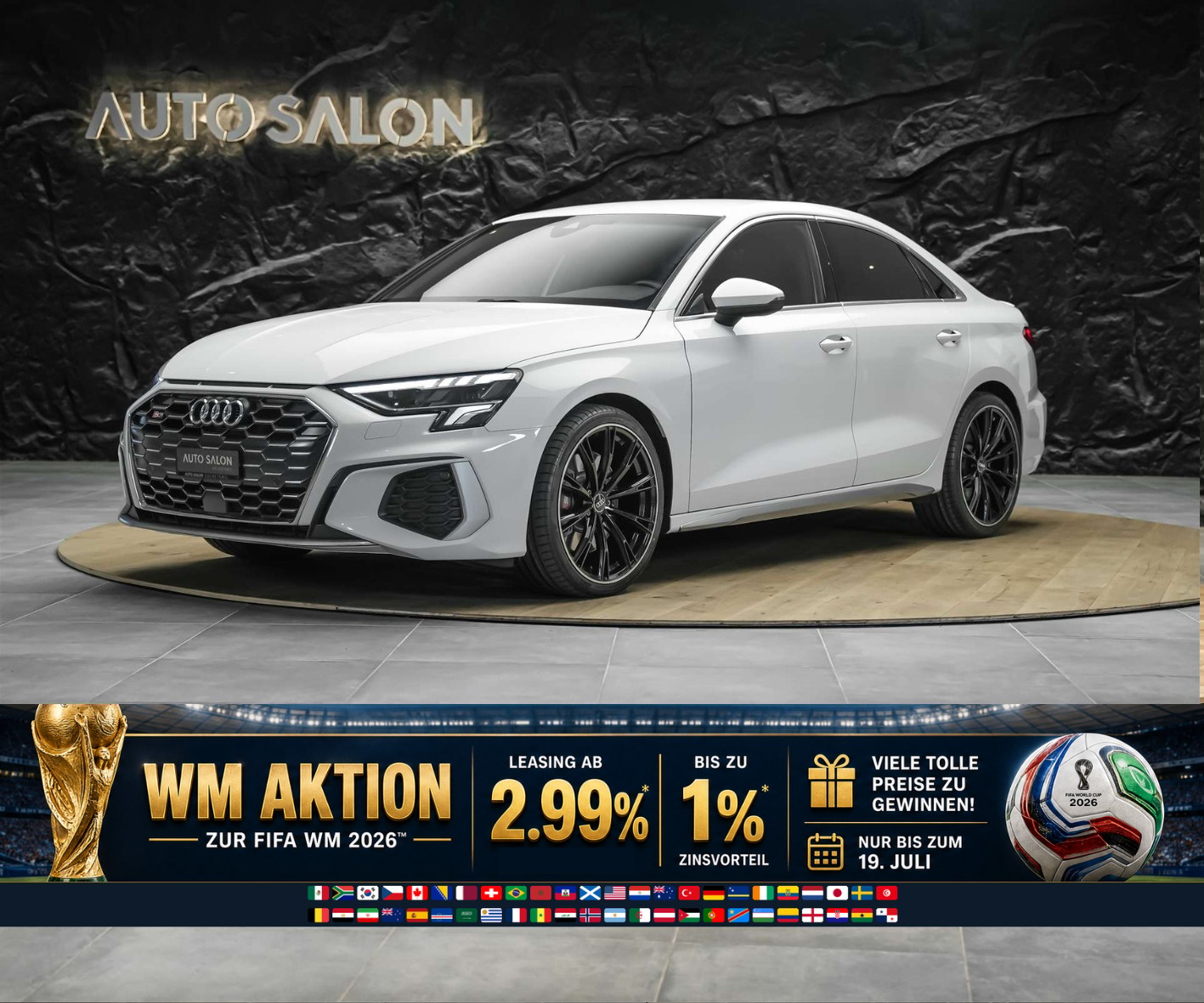 AUDI S3 Limousine 2.0 TFSI quattro S-tronic *19" Felgen*Abstandsregler*-image-0