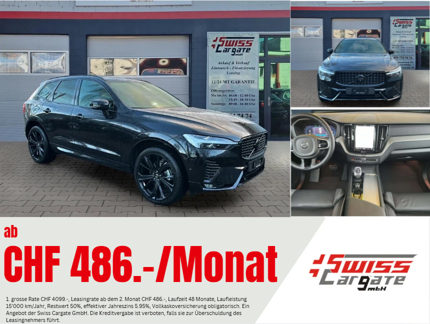 VOLVO XC60 B5 Benzin Mild Hybrid AWD Ultra Dark Geartronic mit AHK & Panoramadach & 5J Werksgarantie oder bis 200000km