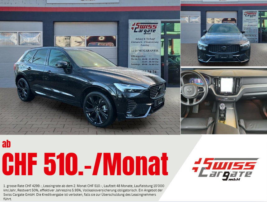 VOLVO XC60 B5 Benzin Mild Hybrid AWD Ultra Dark Geartronic mit AHK & Panoramadach & 5J Werksgarantie oder bis 200000km