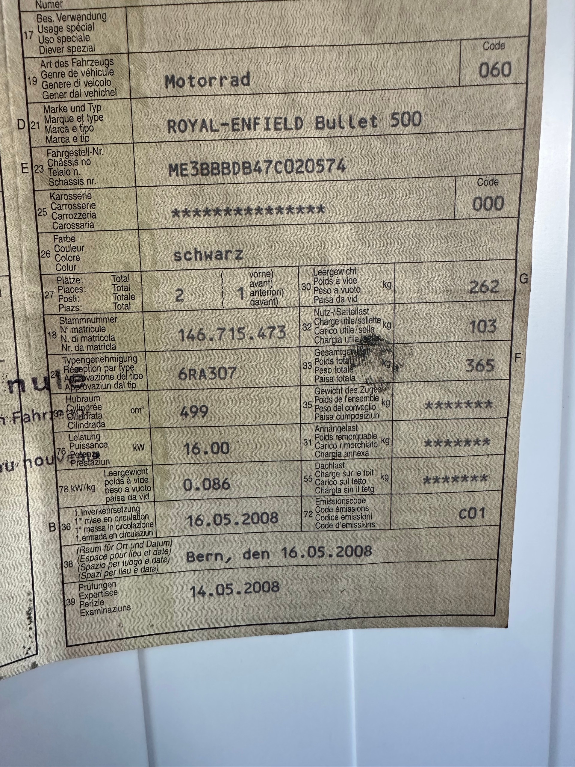 ROYAL ENFIELD Bullet 500 2 stück-image-7