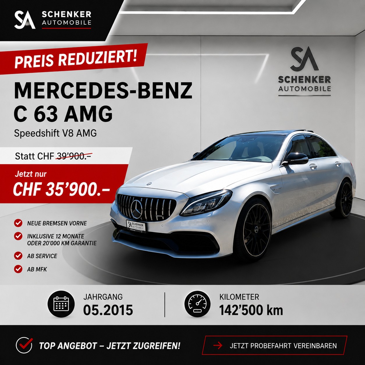 MERCEDES-BENZ C 63 AMG Speedshift V8 AMG