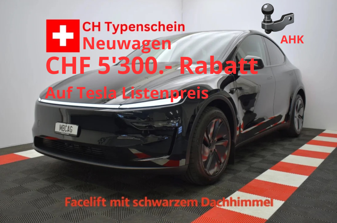 TESLA Model Y Long Range Premium AWD, Neuwagen, CH Typenschein, "Diamond black"