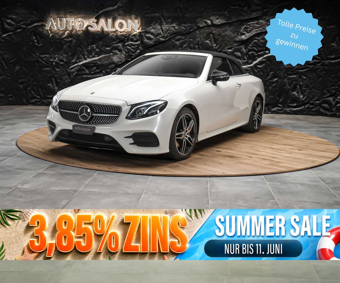 MERCEDES-BENZ E 400 Cabriolet AMG Line 4 Matic 9G-Tronic *Sitzkühlung*Burmester*Head-Up*