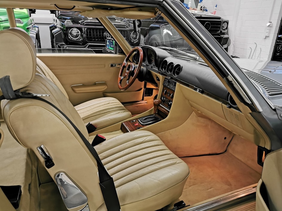 MERCEDES-BENZ SL-CLASS SL-KLASSE SL 280 107 W107 VETERAN OLDTIMER NEUWERTIG 40'000 KM ORIGINAL! TRAUM HARDTOP WAGENFARBE AB MFK NEUES DACH-image-3