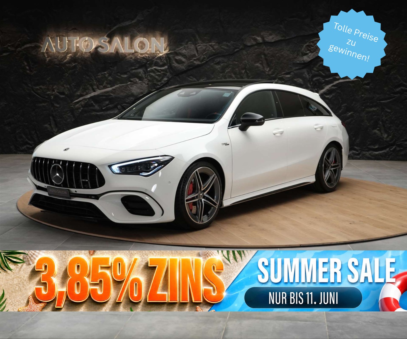 MERCEDES-BENZ CLA Shooting Brake 45 S AMG 4Matic+ 8G-DCT *Panorama*Assistenzpaket*Burmester*