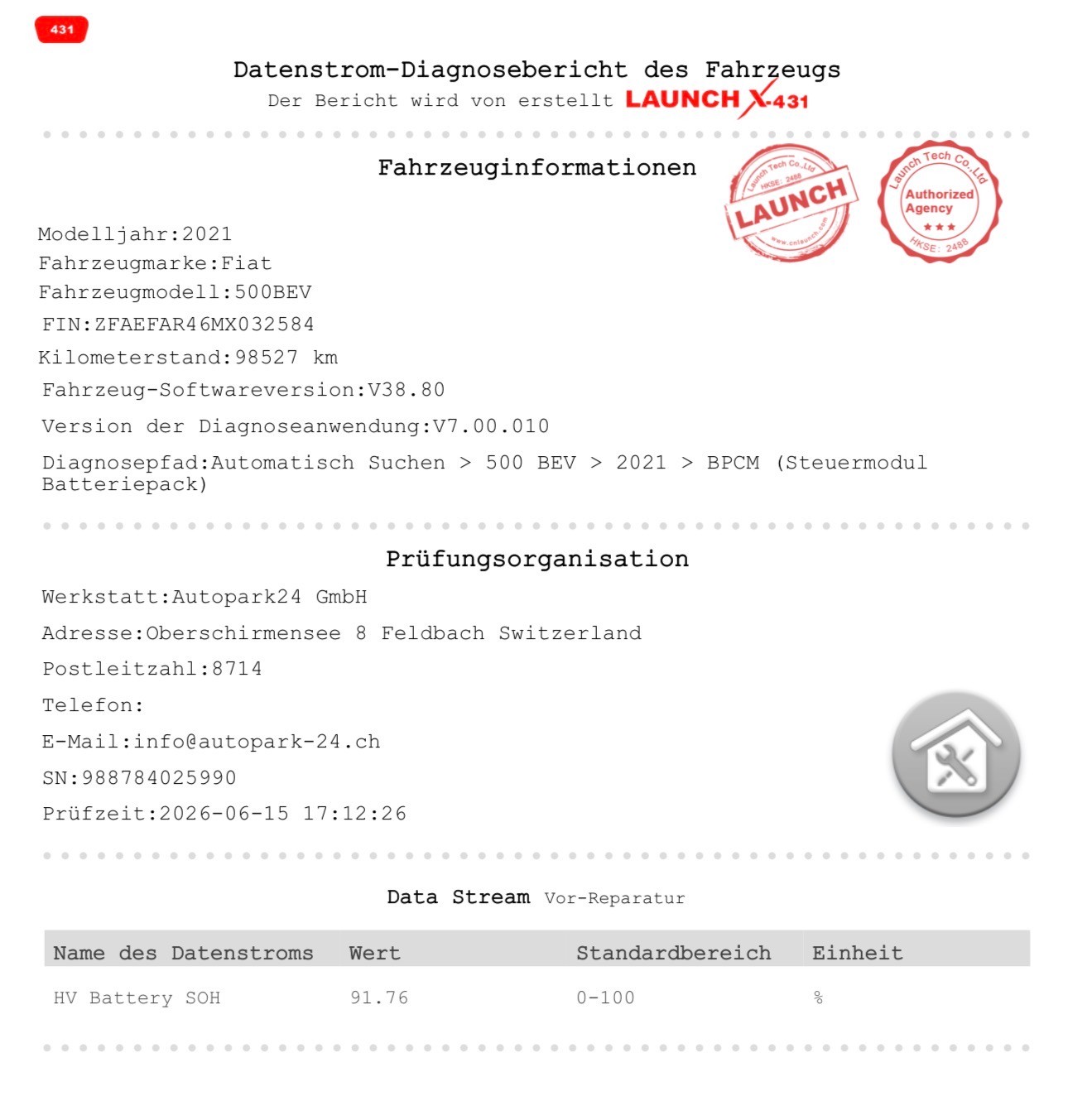 FIAT 500 3+1 electric 87 kW La Prima / Sonderlackierung / 1 Hand / CH-Fahrzeug / 36 Monate Garantie/ 8 Fach / LED /Fast Charging-image-2